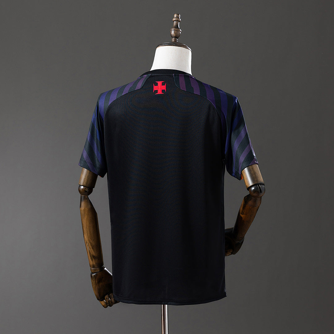 Camiseta de Entrenamiento Vasco da Gama Café y Azul Marino Negra 2024/25 - espalda