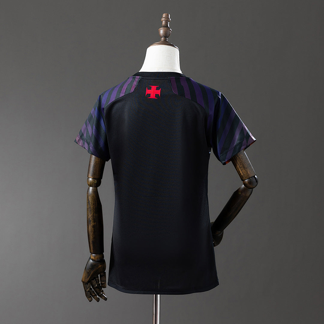 Camiseta de Entrenamiento Vasco da Gama Azul Marino y Gris Negra 2024/25 - espalda