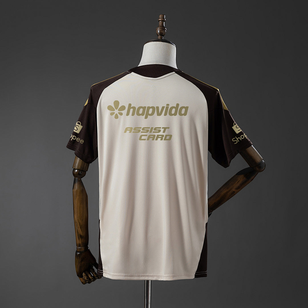 Camiseta de Entrenamiento Flamengo Beige Con Sponsors 2026/27 - espalda