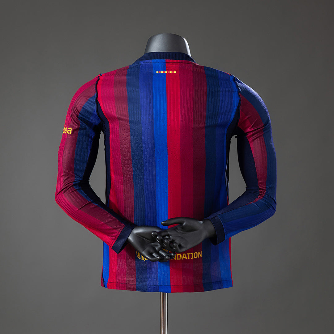 Camiseta FC Barcelona Local Manga Larga 2026/27 Versión Jugador - espalda