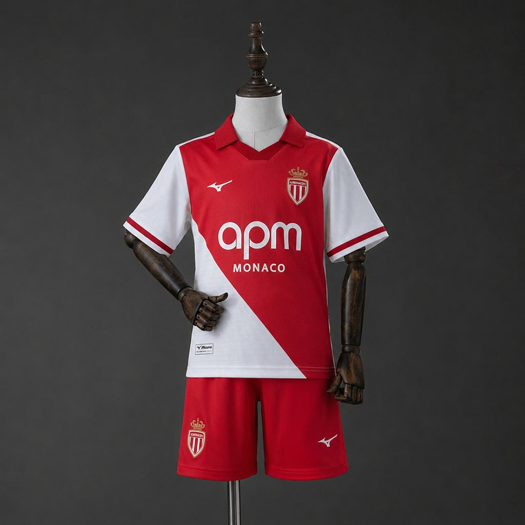 Conjunto Niños AS Monaco Local 2026/27 - frente