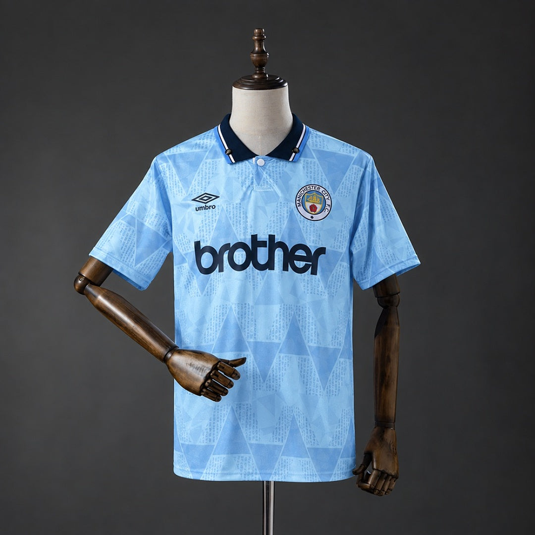 Camiseta Retro Manchester City Local 89/91 - frente