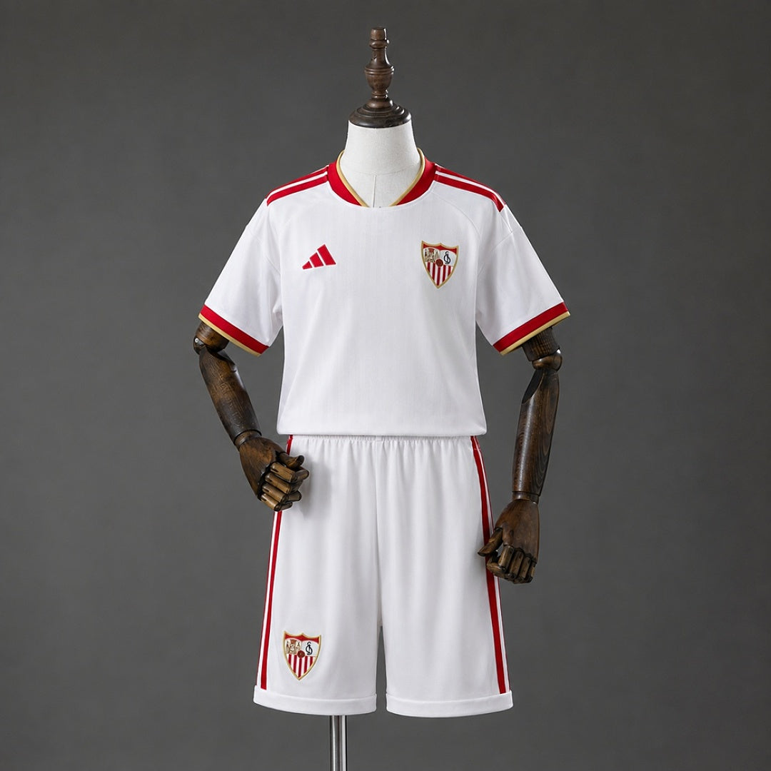 Conjunto Niños Sevilla FC Local 2026/27 - frente