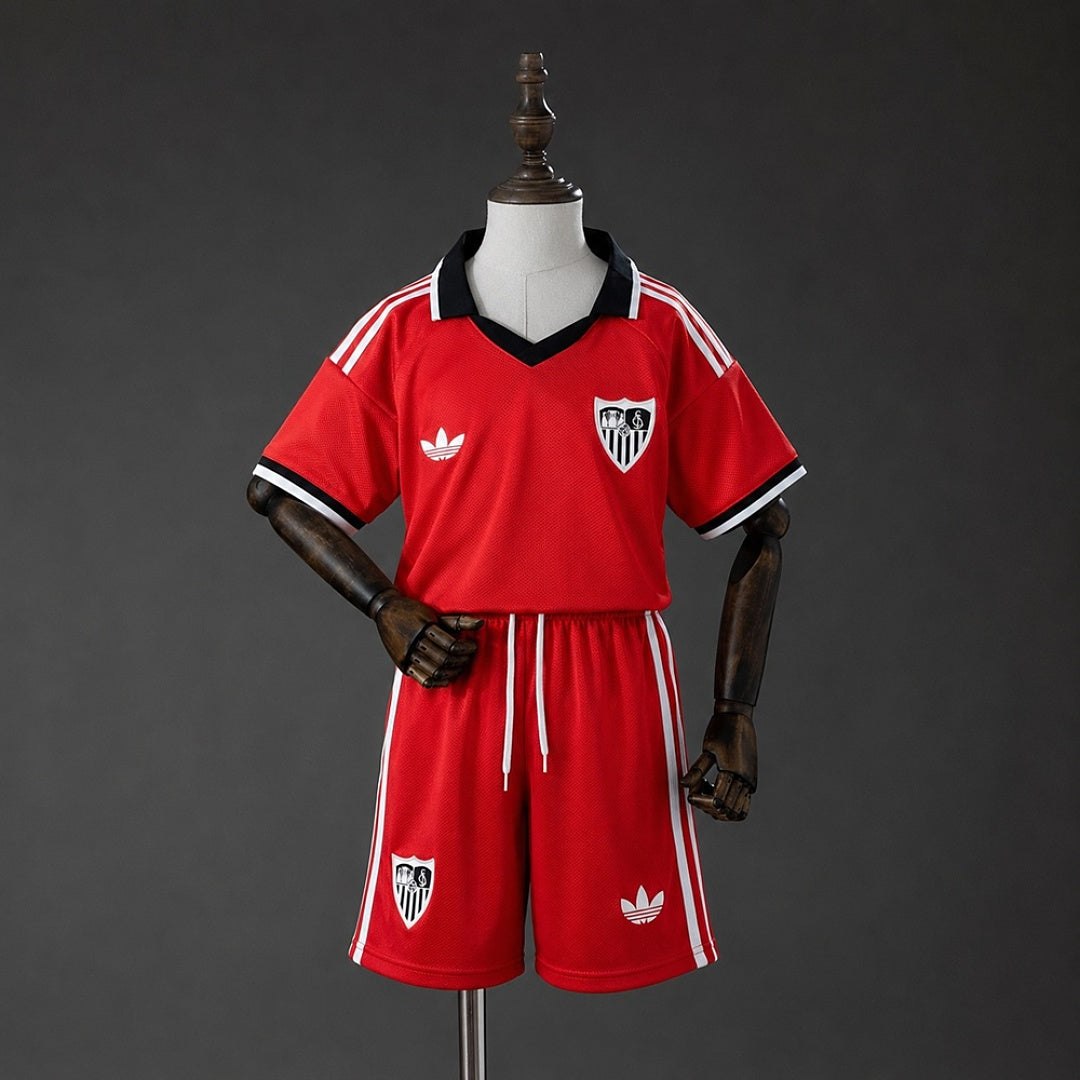 Conjunto Niños Sevilla FC Visita 2026/27 - frente