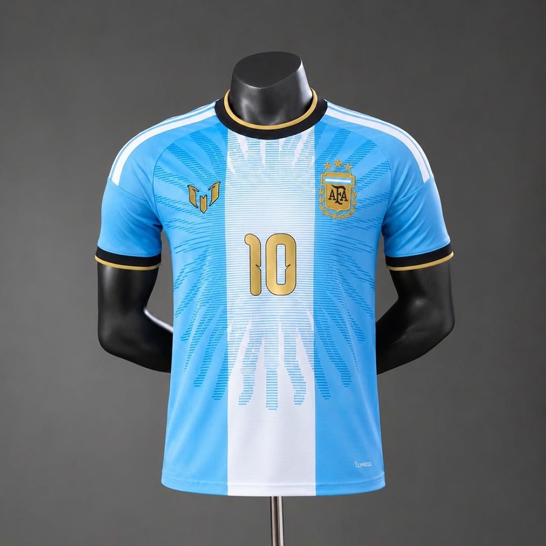 Camiseta Argentina Celeste Edición Especial Messi #10 2026 Versión Jugador - frente
