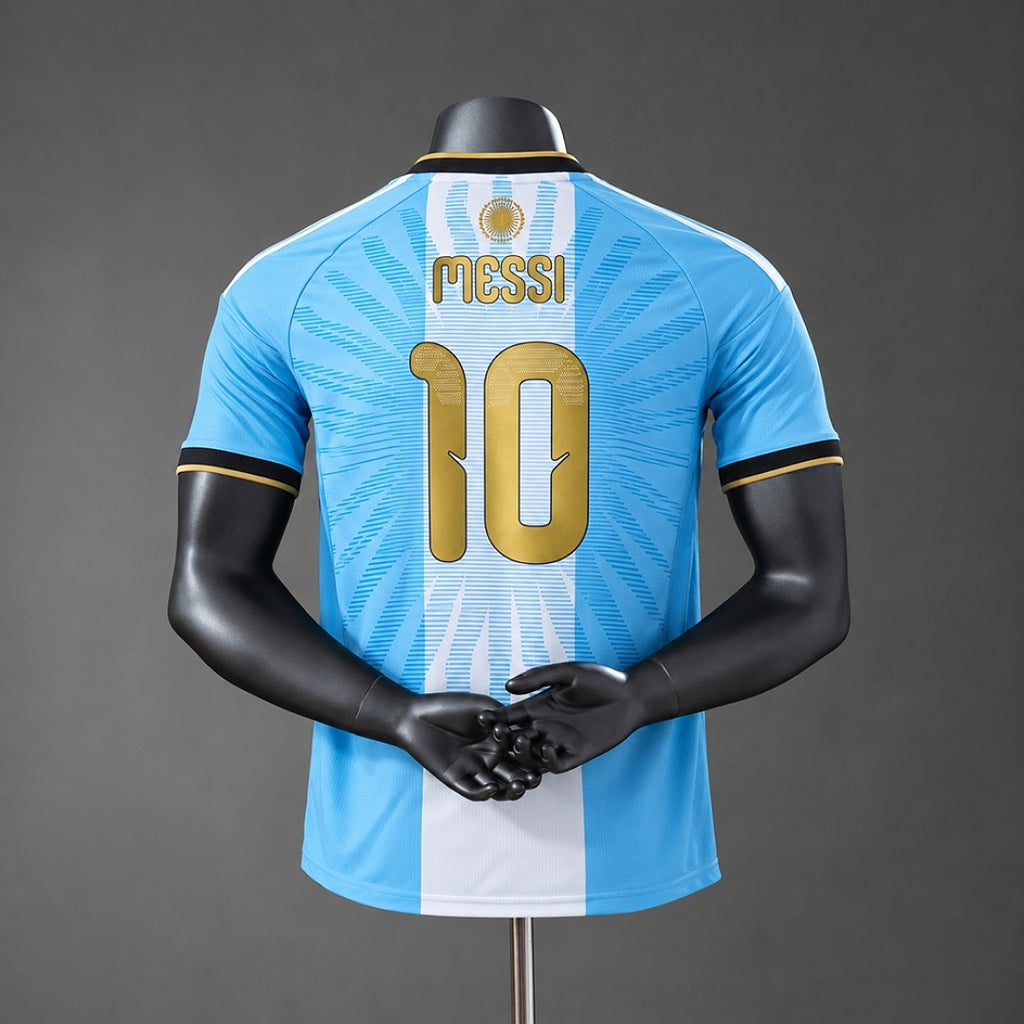 Camiseta Argentina Celeste Edición Especial Messi #10 2026 Versión Jugador - espalda
